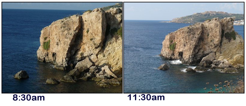 Comparison of sea conditions within 3 hours!